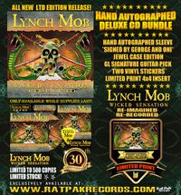 Lynch Mob "Wicked Sensation / Re-imagined" Hand Autographed CD Bundle 