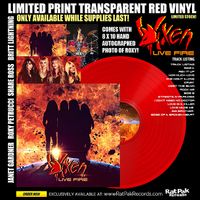 VIXEN "LIVE FIRE" LTD EDITION TRANSPARENT RED VINYL BUNDLE