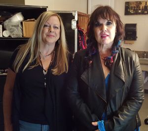Lead singer Lynn Lupo saying hello to Ann Wilson after her show in Sylvania, Ohio.