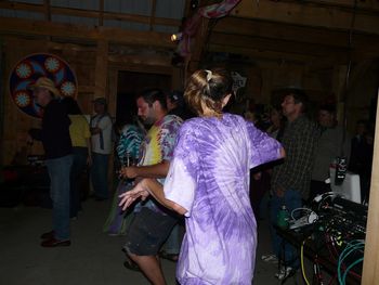 Carol jammin' in the barn
