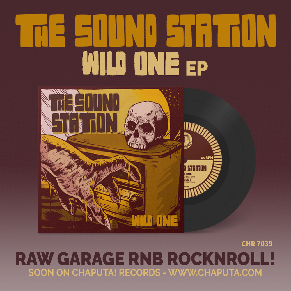 Album art for 7" vinyl release of music by The Sound Station released by Chaputa Records