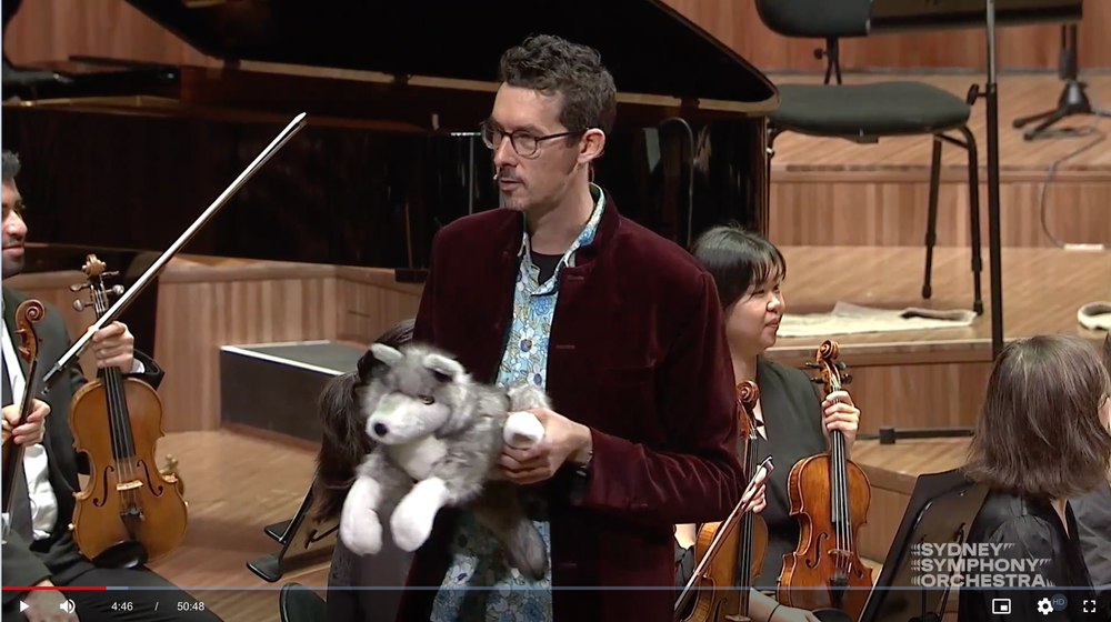 Watch me narrating Peter and the Wolf and Wolf Tracks with the Sydney Symphony Orchestra