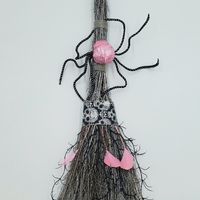 BESOM - L - Halloween 2022 - Pink Spider