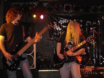 Mr. Baxter's first gig with Sukus in 2005. (L-R) Trapper John and Jeff Ragencobra.
