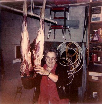 Grandma Salvatore prepares pre-show meal for The Skid Baxter band backstage in unknown city, most likely Philadelphia - circa 1997.
