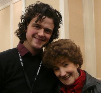 David was delighted to meet singer-songwriter, activist, and bluesgrass pioneer Hazel Dickens at the North American Folk Alliance in Memphis, TN, February 2008. She is one of his heroes.
