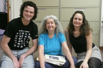 David with Nora Guthrie, Woody Guthrie's daughter, and Tiffany Loiselle, archivist of The Woody Guthrie Foundation/Archives, where David spent a couple weeks researching in March 2008.
