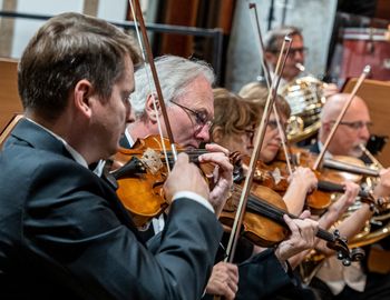 The musicians of the Zabrze Philharmonic during the 'Gears of Time' concert. [photo by Pawel Janicki]
