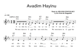 Avadim Hayinu Sheet Music
