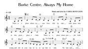 Burke Centre, Always My Home Sheet Music
