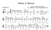 Ashira L'Adonai Sheet Music