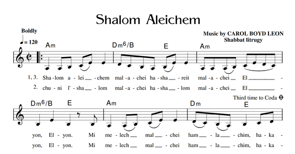 Shalom Aleichem (liturgy) Song - THE SONGS OF MY PEOPLE