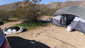 My Tent Heater went on top of the propane bottle
