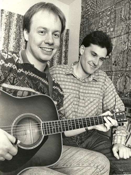 Maybe the earliest photo of Mike and Paul; taken for a local newspaper article circa 1983