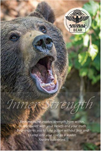 Animal Totem: Bear "Inner Strength": Spirit Animal Inspiration; "Bear Medicine Invokes Strength From Within, To Reacquaint With Your Beliefs blank journal