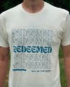 "Redeemed" shirt (cream & blue)