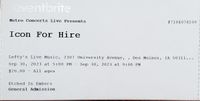 Icon For Hire - Conquer Divide - The Funeral Portrait - Etched in Embers Tickets