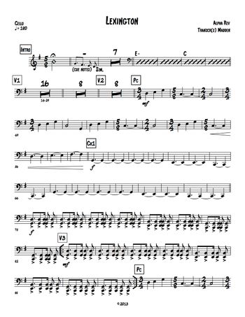 "Lexington" - Alpha Rev, rock Band, Cello Transcription
