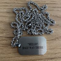 "Hello" Necklace - 2 sides