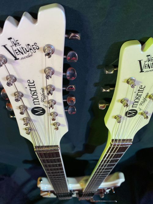Mosrite Ventures twin neck with House of Tone Pickups.