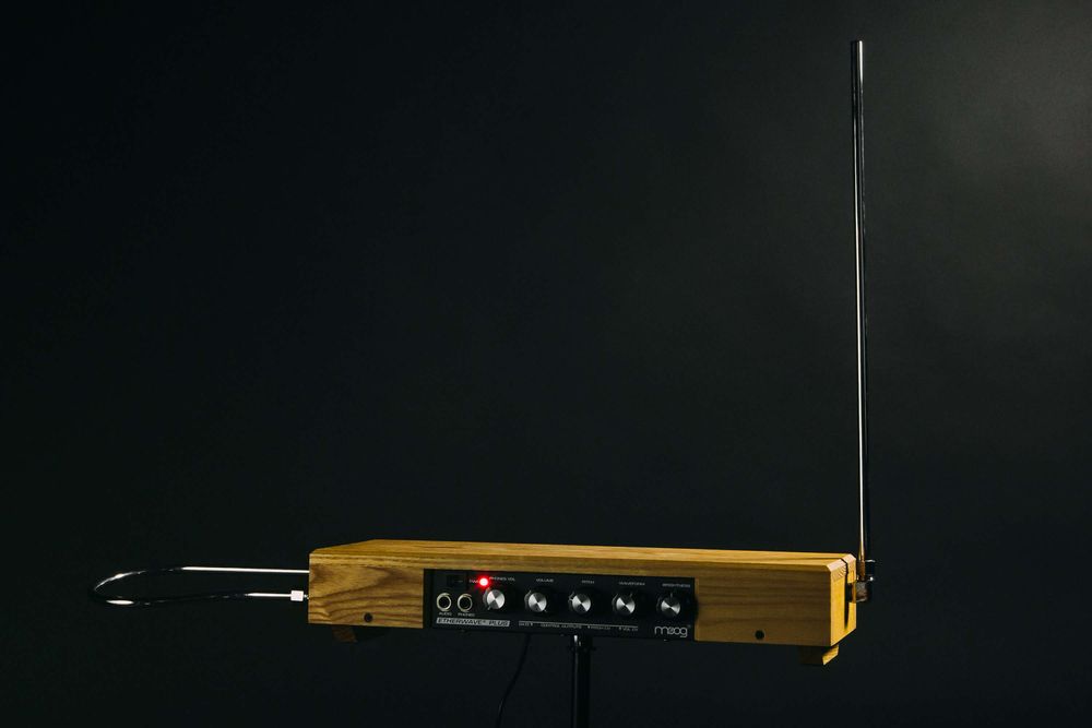 MOOG Etherwave Plus Theremin - Supertone Records recording studio, Lisbon, Portugal.