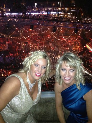 Jill and sister Jennifer in their Grammy Award seats
