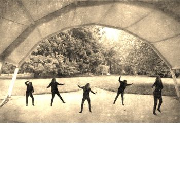 Shar's artwork for 'Dance on the Stage'. Background pic taken at Mossvale Park, Sound Shell.
