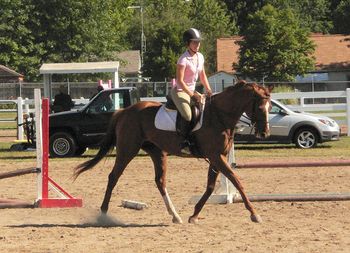 Jennifer schooling Regina, a nice hunter prospect.
