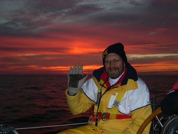 Red Sky @ Morning, Sailing Off the Jersy Shore on Boston - Norfolk delivery
