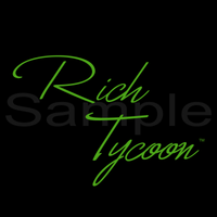 Rich Tycoon Signature Square Sticker (2"x2")