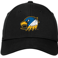 BLACK FLEX FIT HAWKS HAT