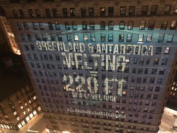 Earth Day Climate Change video mapping on Flatiron Building
