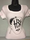 WOMEN'S White KICK DRUM T-Shirt