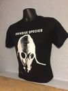 MEN'S BLACK Gas Mask Invasive Species T-SHIRT