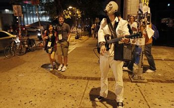 Hastings 3000 on the street in Austin, Texas for SXSW Festival 2011 Photo by Dallas Morning Star
