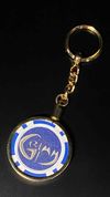 Gold Poker Chip Keychain