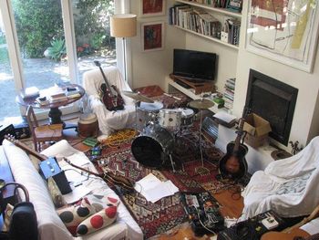 rehearsing Brendan Gallagher's new record at my place
