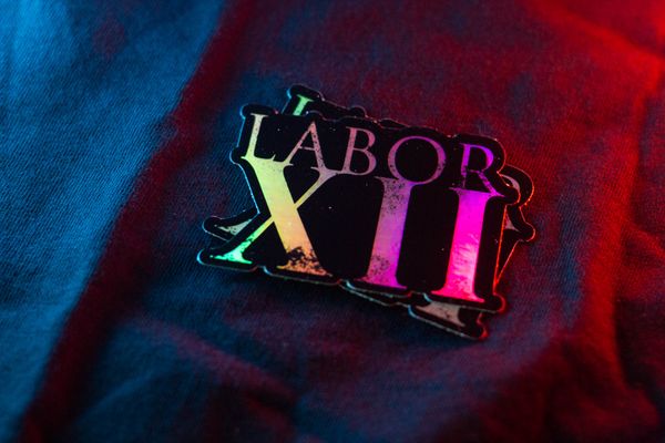 LABOR XII Logo Stack Holographic Sticker