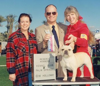 CH. Magic Time The Blonde"The Blonde" owned by Eric and Linda Jacobs and shown by me. Judge is Steve Eltinge (author of the book "The French Bulldog"
