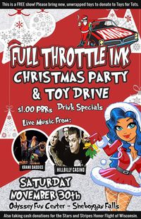 THE KRANK DADDIES w/HILLBILLY CASINO at Full Throttle Ink Annual Christmas Party and Toy Drive