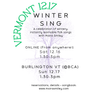 Moira's BURLINGTON VT Winter Sing (@BCA) Sun. Dec. 17 1:30-3pm