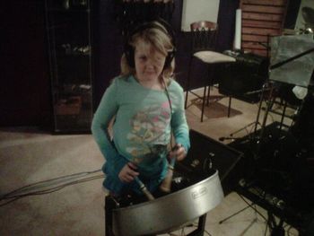 Paige recording Silent Night at Lost Studios
