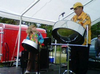 Performance with my 8 yr old daughter Paige at the 2010 Garlic Festival in Ocean Park, Wa.
