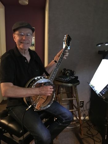 Dean Parks recording banjo for Shannon rae second album, July 2017
