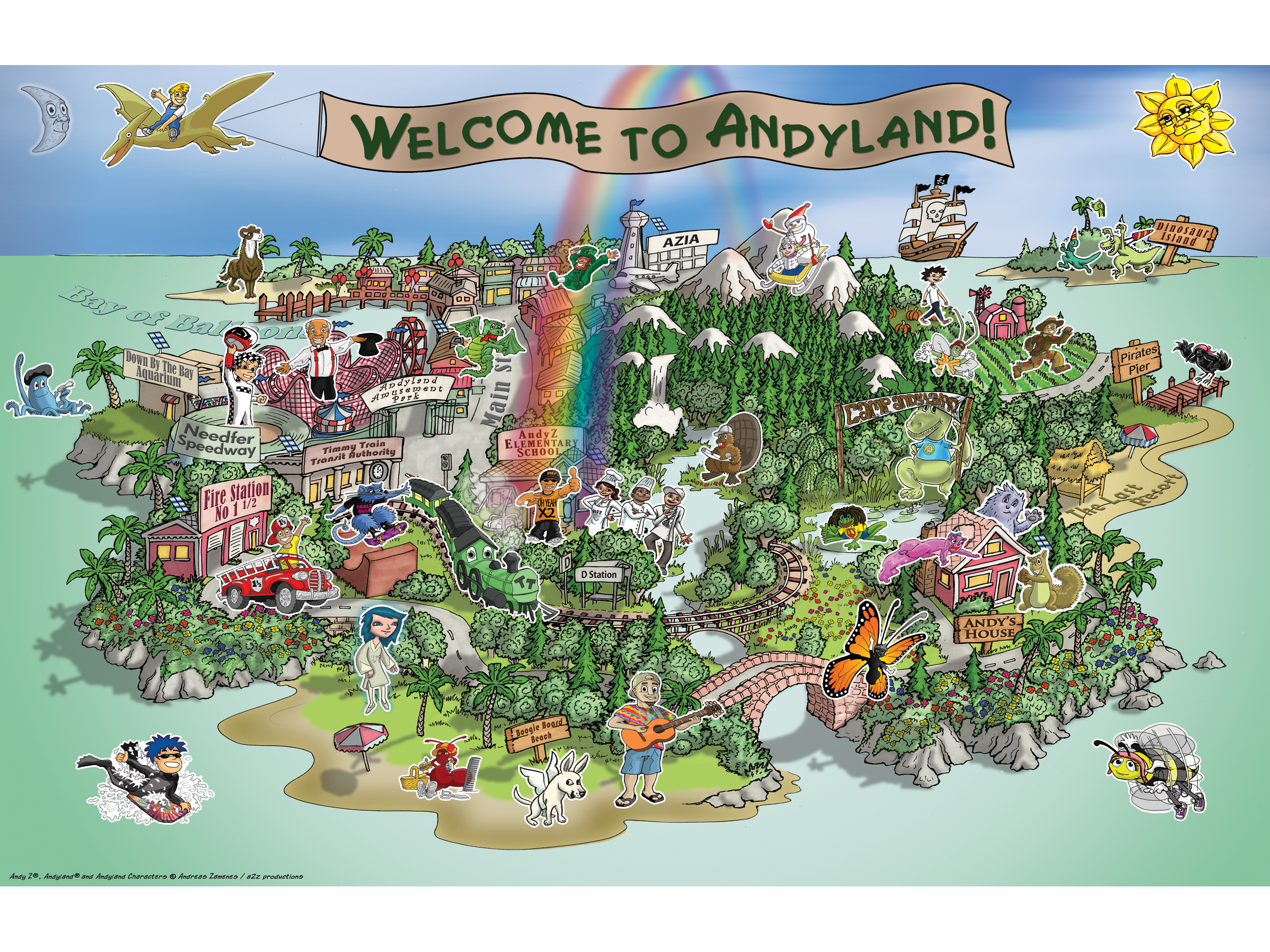 Official Andyland Map Placemat - Andy Z
