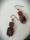 Deep Red Multi-Stone Earrings