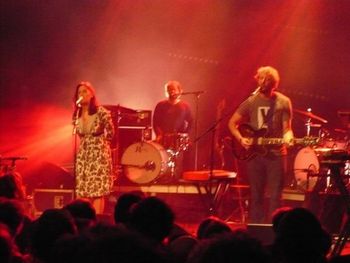 Sarah on tour with Bon Iver, Europe 2008.
