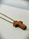 Wooden Cross Necklace