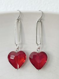 Ruby Red Valentine Earrings