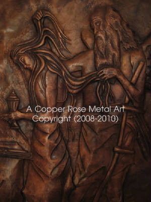 Copper Repousse/Chased Wall Hanging "The Weeping Virgin" Commission 5
